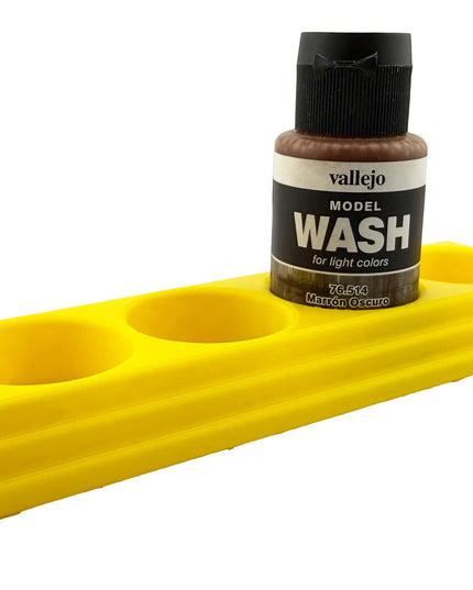 Jeff Did It 35ml Paint Bottle Holder - Holds 4 Bottles Compatible with Vallejo 35ml w Anti-Slip Rubber Feet - 3D Printed - Made in the USA