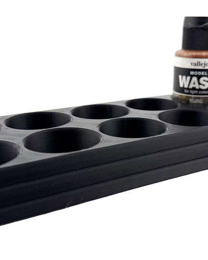 Jeff Did It 35ml Paint Bottle Holder - Holds 10 Bottles Compatible with Vallejo 35ml w Anti-Slip Rubber Feet - 3D Printed - Made in the USA