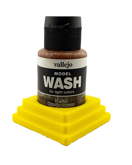 Jeff Did It 35ml Paint Bottle Holder - Holds 1 Bottle Compatible with Vallejo 35ml w Anti-Slip Rubber Feet - 3D Printed - Made in the USA