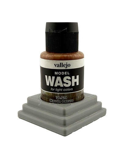 Jeff Did It 35ml Paint Bottle Holder - Holds 1 Bottle Compatible with Vallejo 35ml w Anti-Slip Rubber Feet - 3D Printed - Made in the USA