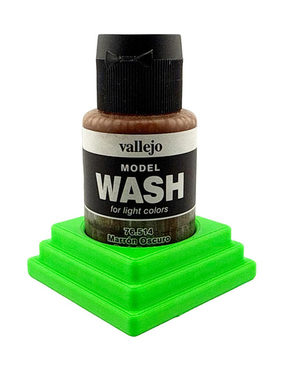 Jeff Did It 35ml Paint Bottle Holder - Holds 1 Bottle Compatible with Vallejo 35ml w Anti-Slip Rubber Feet - 3D Printed - Made in the USA