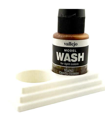 Jeff Did It 35ml Paint Bottle Holder - Holds 2 Bottles Compatible with Vallejo 35ml w Anti-Slip Rubber Feet - 3D Printed - Made in the USA