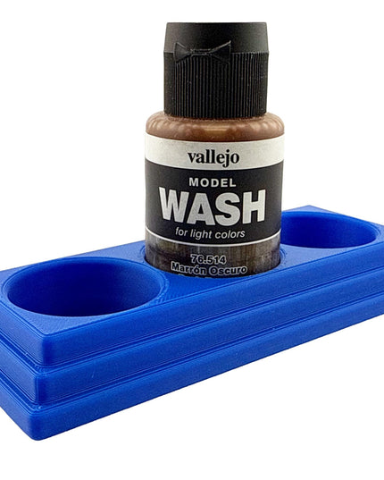 Jeff Did It 35ml Paint Bottle Holder - Holds 3 Bottles Compatible with Vallejo 35ml w Anti-Slip Rubber Feet - 3D Printed - Made in the USA