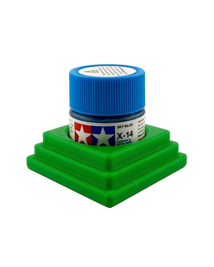 Jeff Did It 10ml Paint Bottle Holder - Holds 1 Bottle Compatible with Tamiya 10ml w Anti-Slip Rubber Feet - 3D Printed - Made in the USA