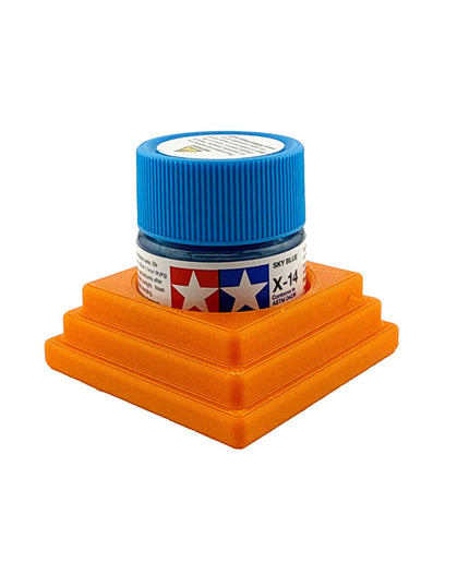 Jeff Did It 10ml Paint Bottle Holder - Holds 1 Bottle Compatible with Tamiya 10ml w Anti-Slip Rubber Feet - 3D Printed - Made in the USA