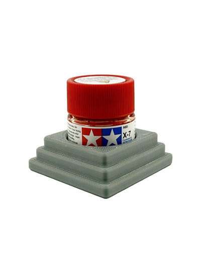 Jeff Did It 10ml Paint Bottle Holder - Holds 1 Bottle Compatible with Tamiya 10ml w Anti-Slip Rubber Feet - 3D Printed - Made in the USA