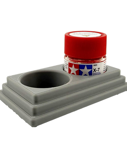 Jeff Did It 10ml Paint Bottle Holder - Holds 2 Bottles Compatible with Tamiya 10ml w Anti-Slip Rubber Feet - 3D Printed - Made in the USA