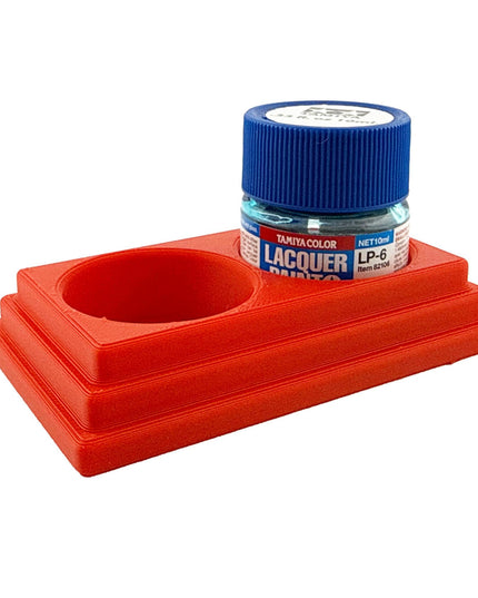 Jeff Did It 10ml Paint Bottle Holder - Holds 2 Bottles Compatible with Tamiya 10ml w Anti-Slip Rubber Feet - 3D Printed - Made in the USA
