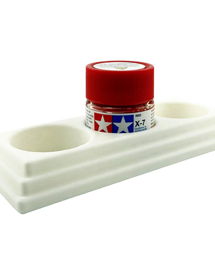 Jeff Did It 10ml Paint Bottle Holder - Holds 3 Bottles Compatible with Tamiya 10ml w Anti-Slip Rubber Feet - 3D Printed - Made in the USA