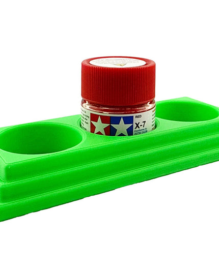 Jeff Did It 10ml Paint Bottle Holder - Holds 3 Bottles Compatible with Tamiya 10ml w Anti-Slip Rubber Feet - 3D Printed - Made in the USA