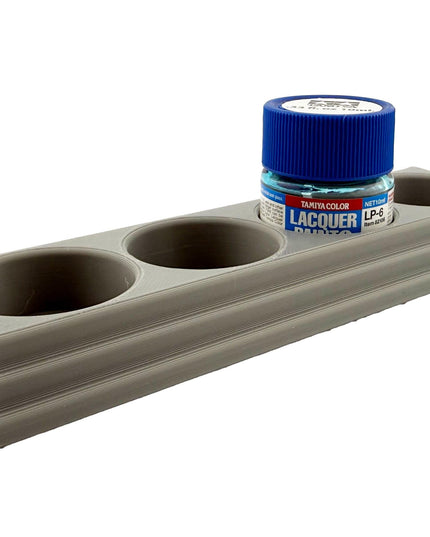 Jeff Did It 10ml Paint Bottle Holder L - Holds 4 Bottles Compatible with Tamiya 10ml w Anti-Slip Rubber Feet - 3D Printed - Made in the USA