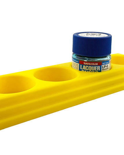 Jeff Did It 10ml Paint Bottle Holder L - Holds 4 Bottles Compatible with Tamiya 10ml w Anti-Slip Rubber Feet - 3D Printed - Made in the USA