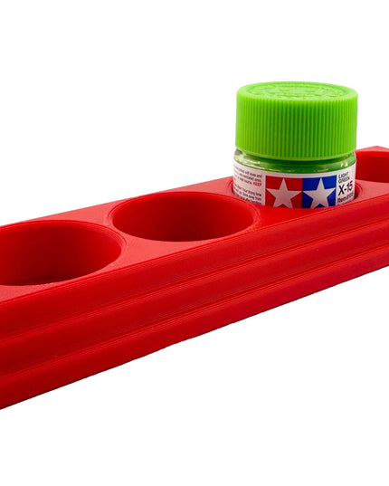 Jeff Did It 10ml Paint Bottle Holder L - Holds 4 Bottles Compatible with Tamiya 10ml w Anti-Slip Rubber Feet - 3D Printed - Made in the USA
