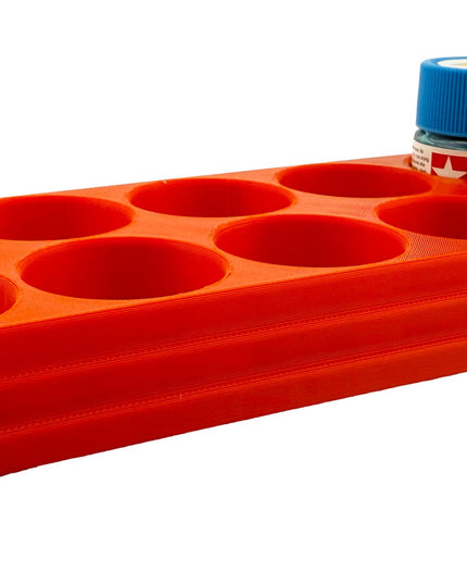 Jeff Did It 10ml Paint Bottle Holder - Holds 10 Bottles Compatible with Tamiya 10ml w Anti-Slip Rubber Feet - 3D Printed - Made in the USA