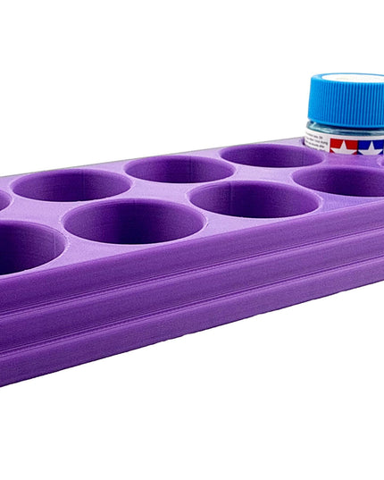 Jeff Did It 10ml Paint Bottle Holder - Holds 10 Bottles Compatible with Tamiya 10ml w Anti-Slip Rubber Feet - 3D Printed - Made in the USA
