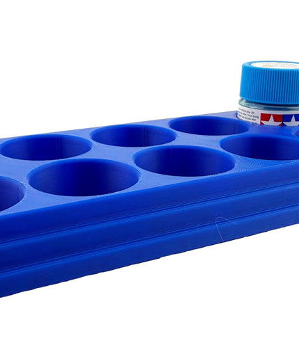 Jeff Did It 10ml Paint Bottle Holder - Holds 10 Bottles Compatible with Tamiya 10ml w Anti-Slip Rubber Feet - 3D Printed - Made in the USA