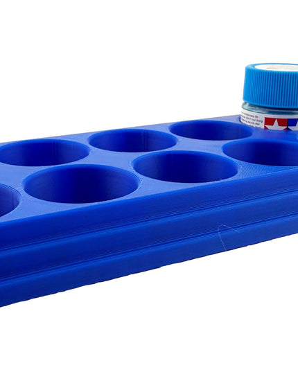 Jeff Did It 10ml Paint Bottle Holder - Holds 10 Bottles Compatible with Tamiya 10ml w Anti-Slip Rubber Feet - 3D Printed - Made in the USA