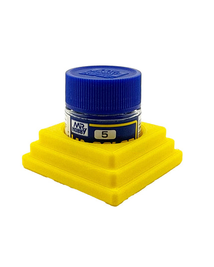 Jeff Did It Mr Hobby Mr Color 10ml & 18ml Paint Bottle Holder - Holds 1 Mr Color 10ml/ 18ml Bottle w/Anti-Slip Rubber Feet - 3D Printed