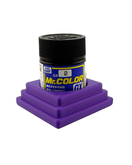 Jeff Did It Mr Hobby Mr Color 10ml & 18ml Paint Bottle Holder - Holds 1 Mr Color 10ml/ 18ml Bottle w/Anti-Slip Rubber Feet - 3D Printed