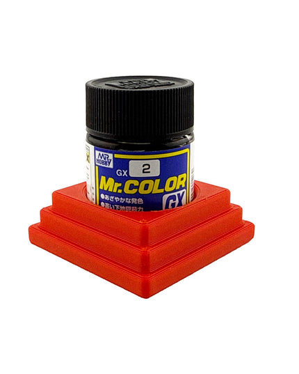 Jeff Did It Mr Hobby Mr Color 10ml & 18ml Paint Bottle Holder - Holds 1 Mr Color 10ml/ 18ml Bottle w/Anti-Slip Rubber Feet - 3D Printed