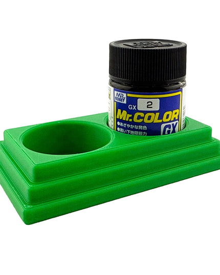 Jeff Did It Mr Hobby Mr Color 10ml & 18ml Paint Bottle Holder - Holds 2 Mr Color 10ml/ 18ml Bottles w/Anti-Slip Rubber Feet - 3D Printed