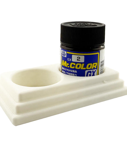 Jeff Did It Mr Hobby Mr Color 10ml & 18ml Paint Bottle Holder - Holds 2 Mr Color 10ml/ 18ml Bottles w/Anti-Slip Rubber Feet - 3D Printed
