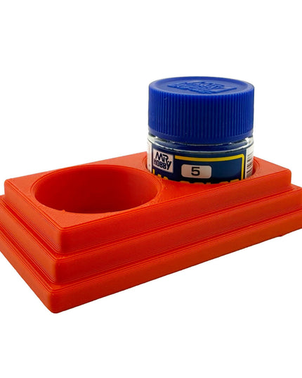 Jeff Did It Mr Hobby Mr Color 10ml & 18ml Paint Bottle Holder - Holds 2 Mr Color 10ml/ 18ml Bottles w/Anti-Slip Rubber Feet - 3D Printed
