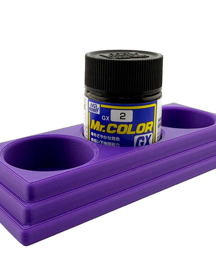 Jeff Did It Mr Hobby Mr Color 10ml & 18ml Paint Bottle Holder - Holds 3 Mr Color 10ml/ 18ml Bottles w/Anti-Slip Rubber Feet - 3D Printed