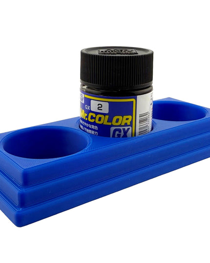 Jeff Did It Mr Hobby Mr Color 10ml & 18ml Paint Bottle Holder - Holds 3 Mr Color 10ml/ 18ml Bottles w/Anti-Slip Rubber Feet - 3D Printed