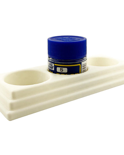 Jeff Did It Mr Hobby Mr Color 10ml & 18ml Paint Bottle Holder - Holds 3 Mr Color 10ml/ 18ml Bottles w/Anti-Slip Rubber Feet - 3D Printed