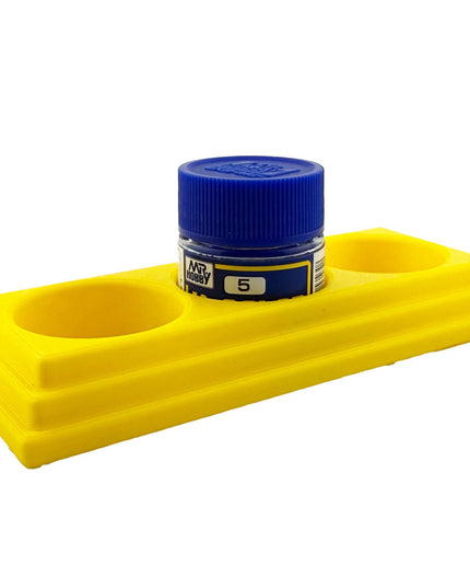 Jeff Did It Mr Hobby Mr Color 10ml & 18ml Paint Bottle Holder - Holds 3 Mr Color 10ml/ 18ml Bottles w/Anti-Slip Rubber Feet - 3D Printed