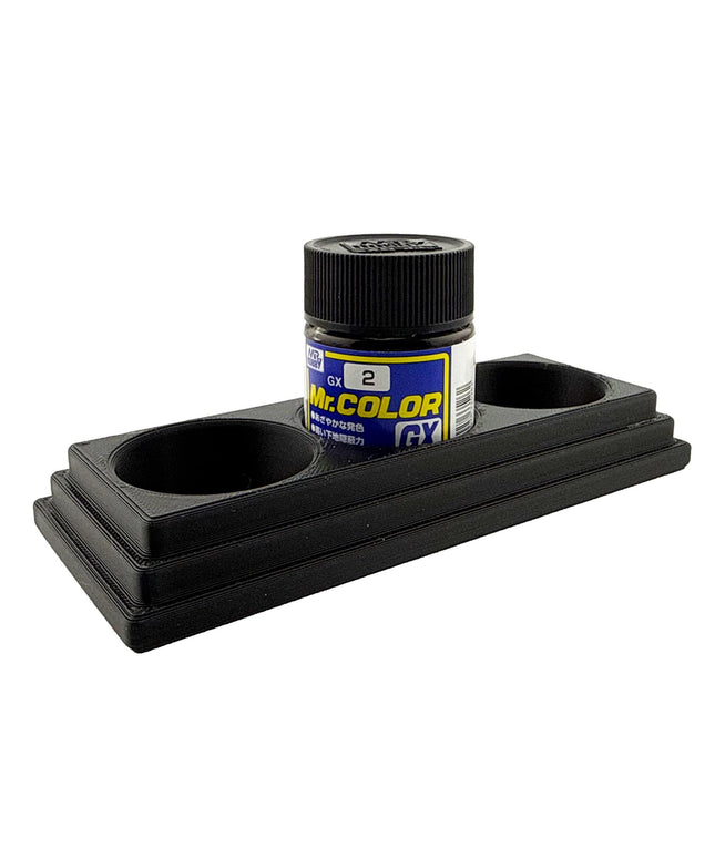 Jeff Did It Mr Hobby Mr Color 10ml & 18ml Paint Bottle Holder - Holds 3 Mr Color 10ml/ 18ml Bottles w/Anti-Slip Rubber Feet - 3D Printed