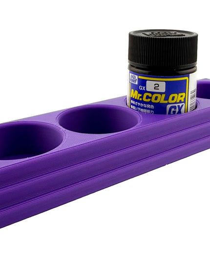 Jeff Did It Mr Hobby Mr Color 10ml & 18ml Paint Bottle Holder L- Holds 4 Mr Color 10ml/ 18ml Bottles w/Anti-Slip Rubber Feet - 3D Printed