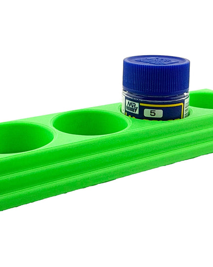 Jeff Did It Mr Hobby Mr Color 10ml & 18ml Paint Bottle Holder L- Holds 4 Mr Color 10ml/ 18ml Bottles w/Anti-Slip Rubber Feet - 3D Printed