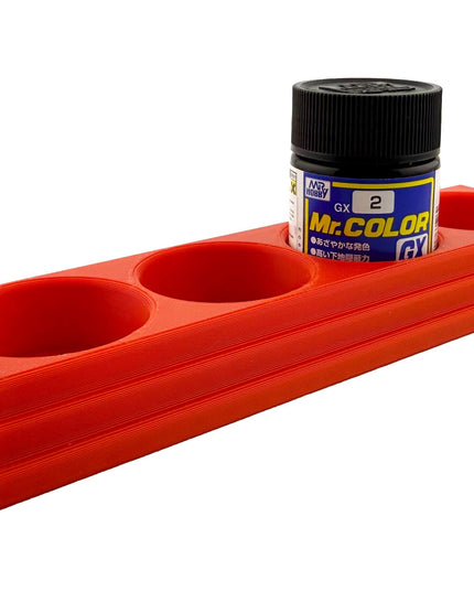 Jeff Did It Mr Hobby Mr Color 10ml & 18ml Paint Bottle Holder L- Holds 4 Mr Color 10ml/ 18ml Bottles w/Anti-Slip Rubber Feet - 3D Printed