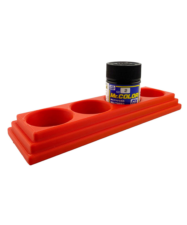 Jeff Did It Mr Hobby Mr Color 10ml & 18ml Paint Bottle Holder L- Holds 4 Mr Color 10ml/ 18ml Bottles w/Anti-Slip Rubber Feet - 3D Printed