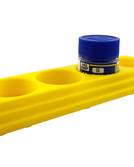 Jeff Did It Mr Hobby Mr Color 10ml & 18ml Paint Bottle Holder L- Holds 4 Mr Color 10ml/ 18ml Bottles w/Anti-Slip Rubber Feet - 3D Printed