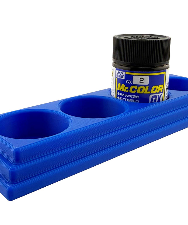 Jeff Did It Mr Hobby Mr Color 10ml & 18ml Paint Bottle Holder L- Holds 4 Mr Color 10ml/ 18ml Bottles w/Anti-Slip Rubber Feet - 3D Printed