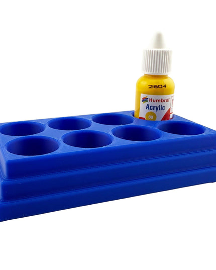 Jeff Did It! - 14ml Bottle Holder - Holds 8 Bottles Compatible with Humbrol 14ml Paint Bottles w Anti-Slip Rubber Feet - 3D Printed