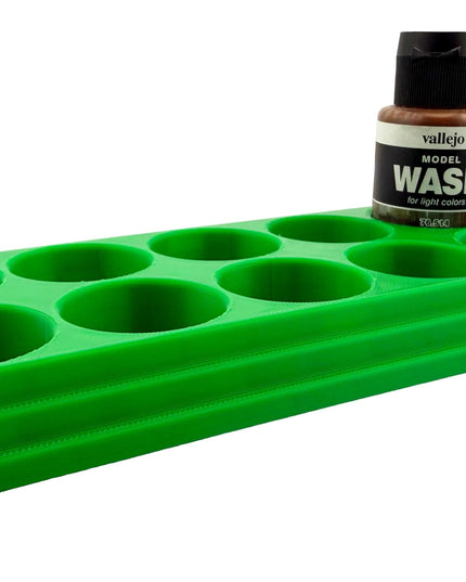 Jeff Did It 35ml Paint Bottle Holder - Holds 10 Bottles Compatible with Vallejo 35ml w Anti-Slip Rubber Feet - 3D Printed - Made in the USA