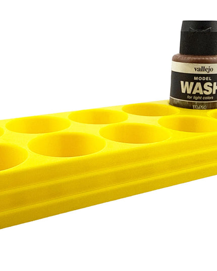 Jeff Did It 35ml Paint Bottle Holder - Holds 10 Bottles Compatible with Vallejo 35ml w Anti-Slip Rubber Feet - 3D Printed - Made in the USA