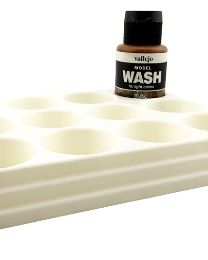 Jeff Did It 35ml Paint Bottle Holder - Holds 12 Bottles Compatible with Vallejo 35ml w Anti-Slip Rubber Feet - 3D Printed - Made in the USA