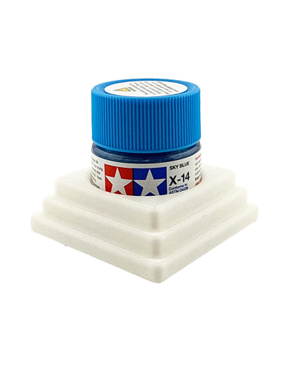 Jeff Did It 10ml Paint Bottle Holder - Holds 1 Bottle Compatible with Tamiya 10ml w Anti-Slip Rubber Feet - 3D Printed - Made in the USA