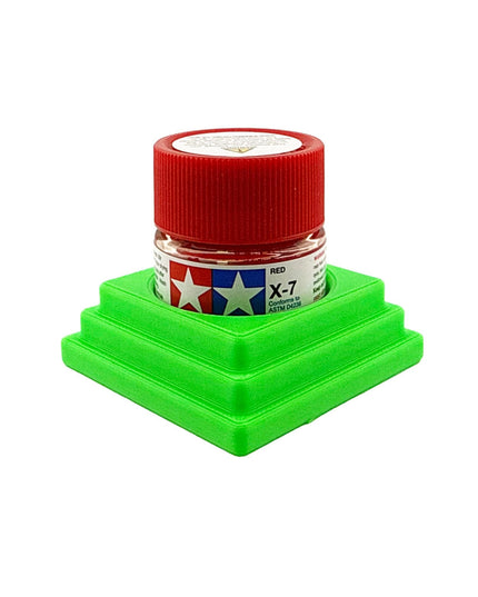 Jeff Did It 10ml Paint Bottle Holder - Holds 1 Bottle Compatible with Tamiya 10ml w Anti-Slip Rubber Feet - 3D Printed - Made in the USA