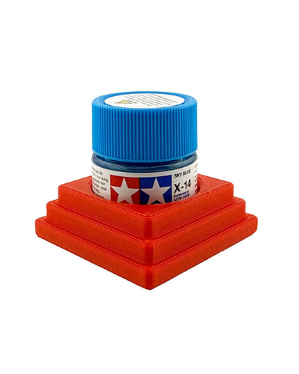 Jeff Did It 10ml Paint Bottle Holder - Holds 1 Bottle Compatible with Tamiya 10ml w Anti-Slip Rubber Feet - 3D Printed - Made in the USA