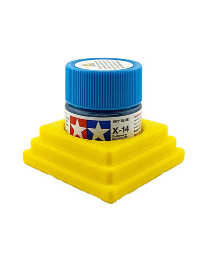 Jeff Did It 10ml Paint Bottle Holder - Holds 1 Bottle Compatible with Tamiya 10ml w Anti-Slip Rubber Feet - 3D Printed - Made in the USA