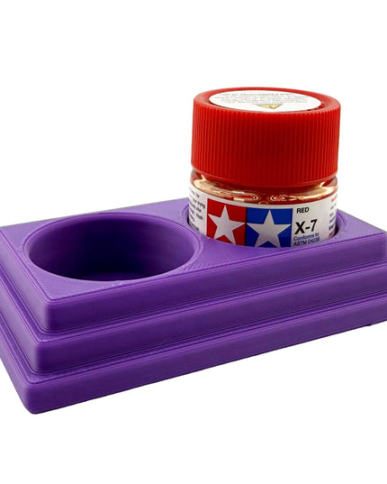Jeff Did It 10ml Paint Bottle Holder - Holds 2 Bottles Compatible with Tamiya 10ml w Anti-Slip Rubber Feet - 3D Printed - Made in the USA