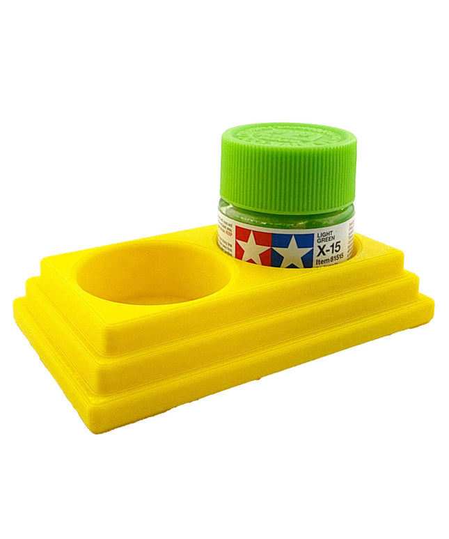 Jeff Did It 10ml Paint Bottle Holder - Holds 2 Bottles Compatible with Tamiya 10ml w Anti-Slip Rubber Feet - 3D Printed - Made in the USA