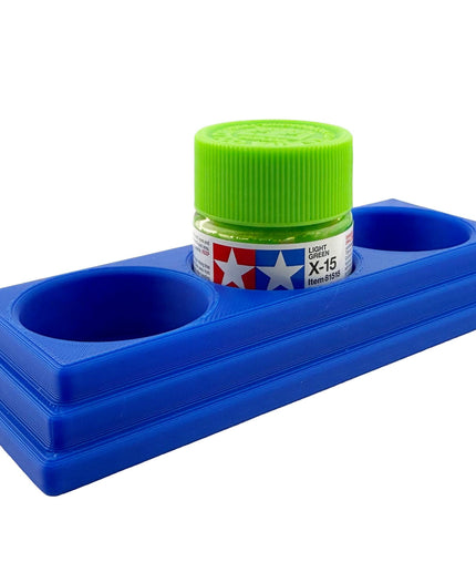 Jeff Did It 10ml Paint Bottle Holder - Holds 3 Bottles Compatible with Tamiya 10ml w Anti-Slip Rubber Feet - 3D Printed - Made in the USA