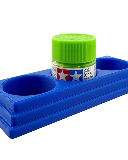 Jeff Did It 10ml Paint Bottle Holder - Holds 3 Bottles Compatible with Tamiya 10ml w Anti-Slip Rubber Feet - 3D Printed - Made in the USA